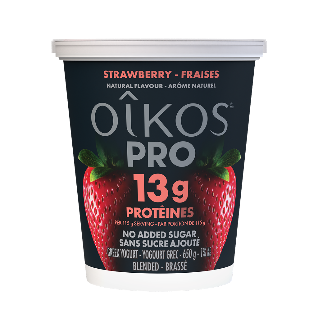 High Protein Strawberry Flavour Yogurts - Oikos PRO™ Tubs