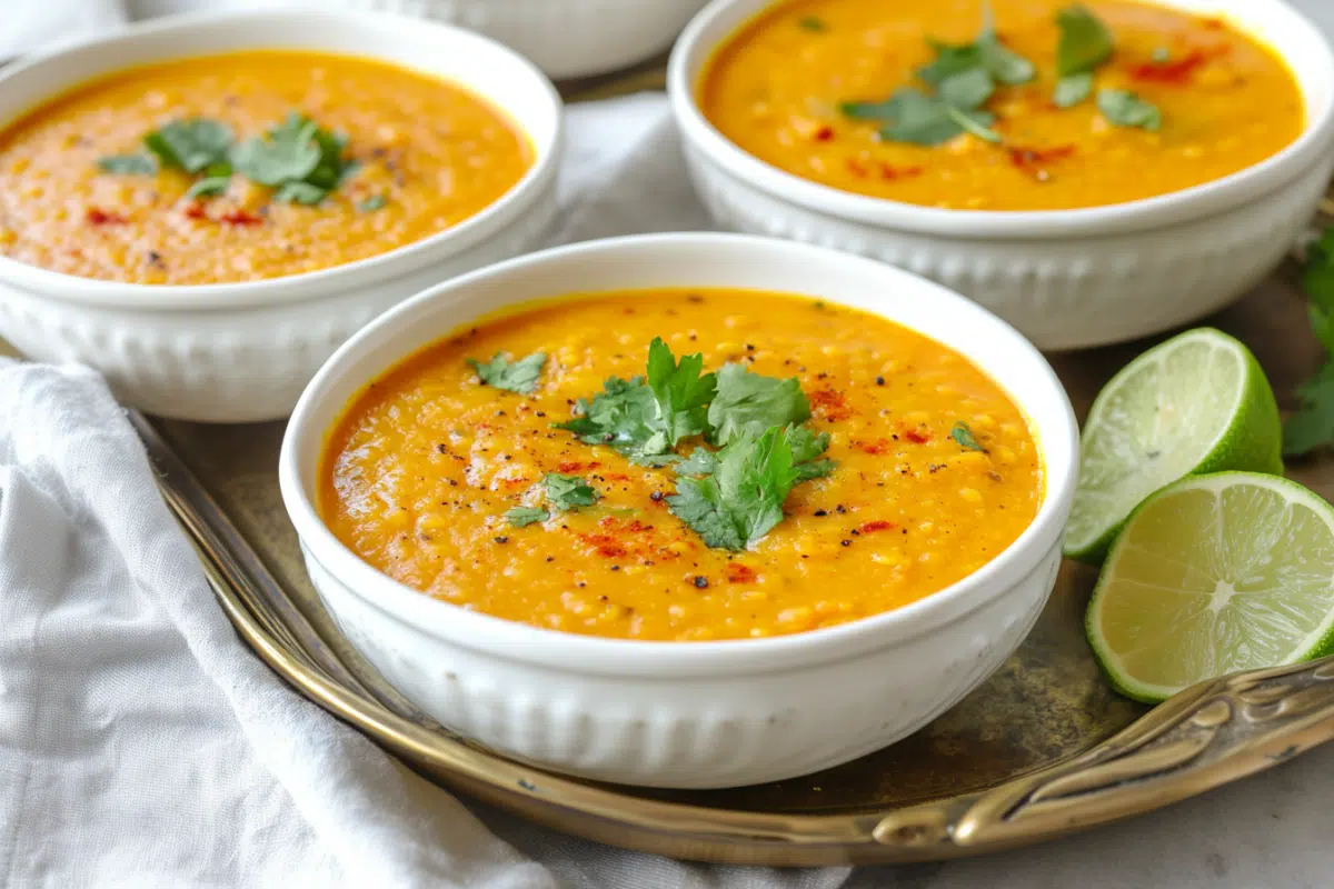 Soupe aux lentilles protéinées
